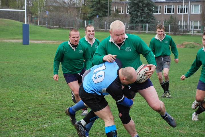 RFC Märjamaa players competing in a rugby match