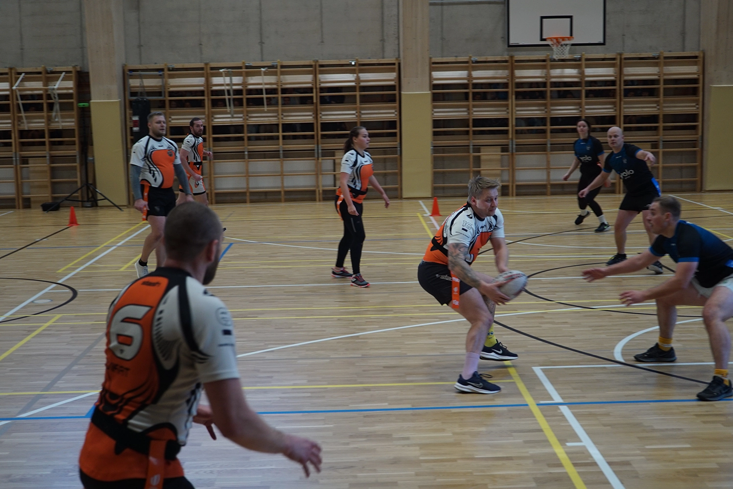 RFC Märjamaa players competing in a rugby match